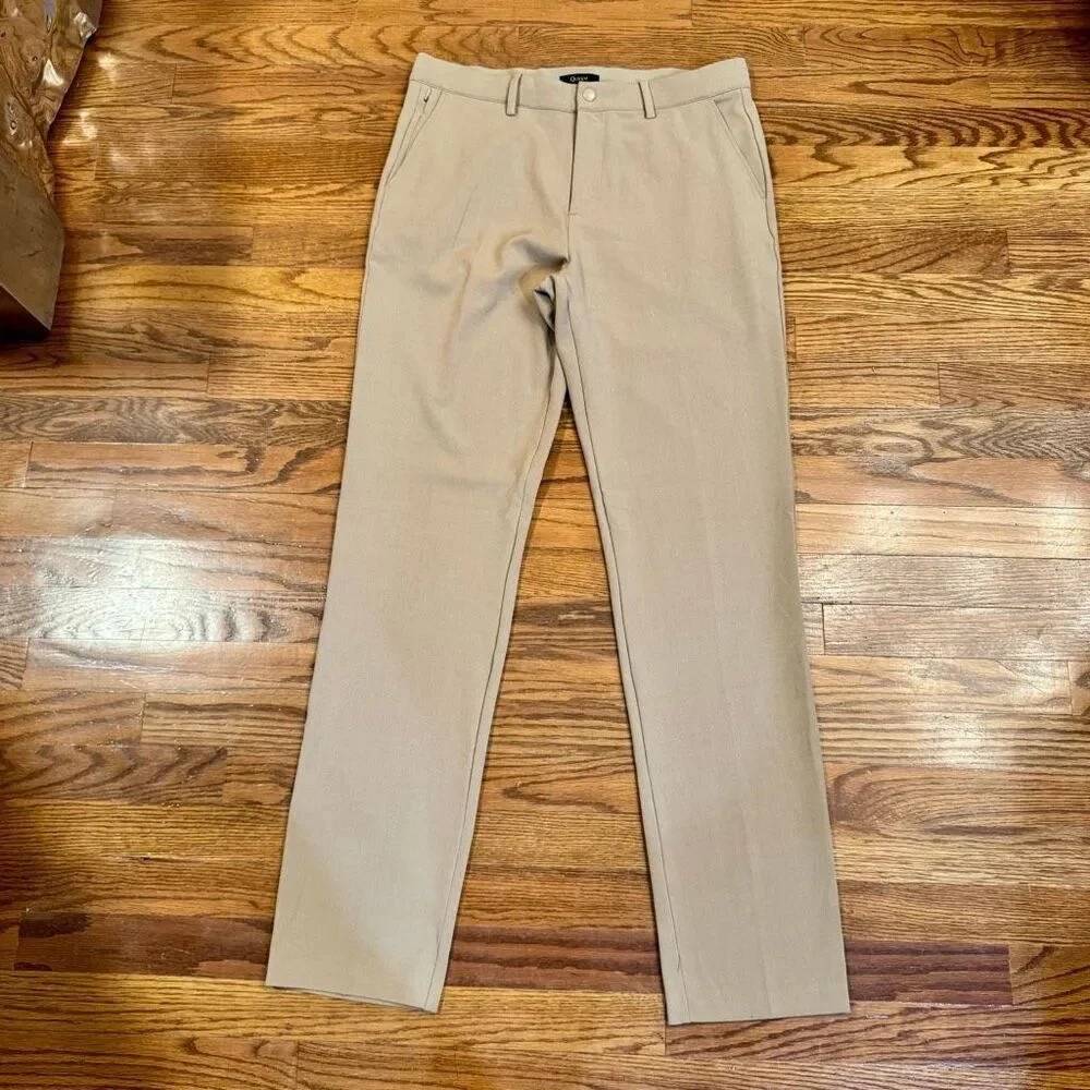 Quince Ultra Stretch 24/7 Smart Chino Pants. Tan. Size 32.
